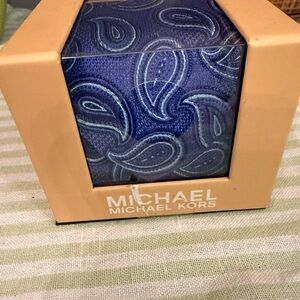 Michael Kors Navy Paisley Necktie